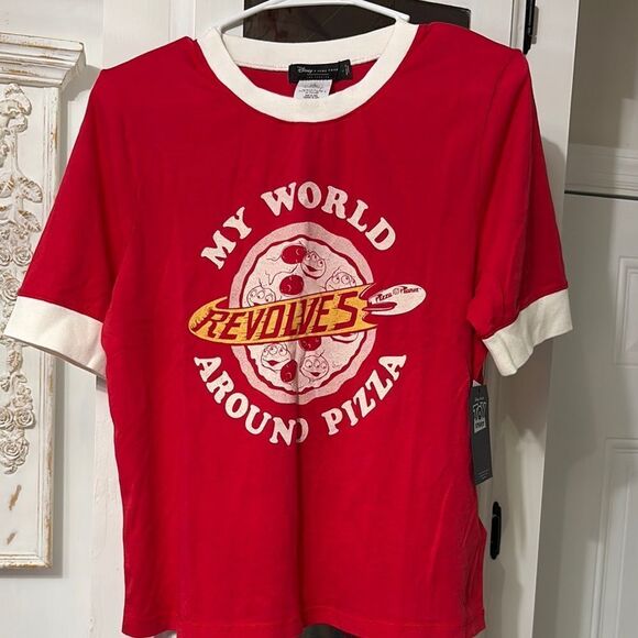 Disney TOY STORY My World Revolves Around Pizza Aliens Women’s Graphic T-Shirt - Picture 1 of 4